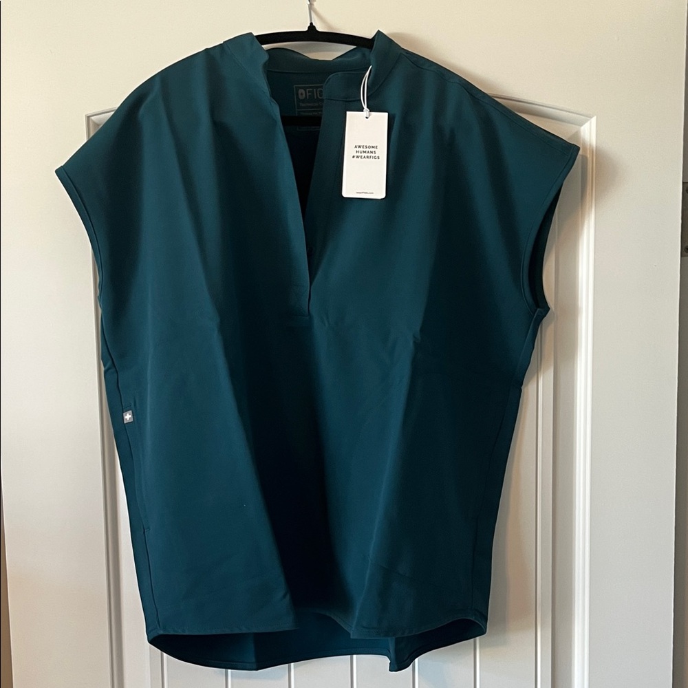 Figs Deep Teal Women's Blouse